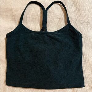 Beyond Yoga Dark Green Spacedye Racerback Crop Tank XS